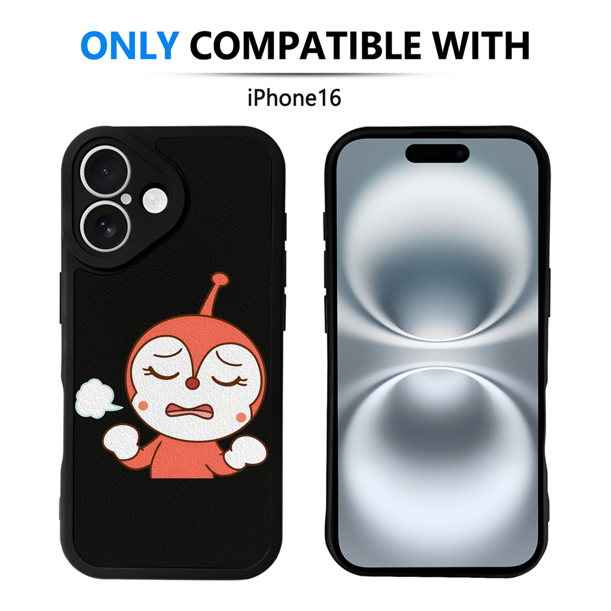（画像用） アンパンマン Anpanman 【iPhone 16シリーズ対応】シリコンスマホケース（レザー調） 材質：シリコン